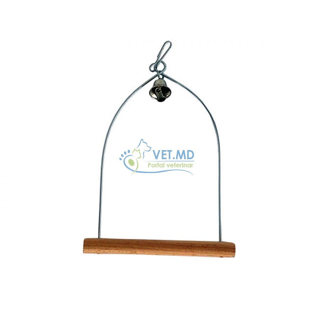 Balansor cu Clopotel Lemn Papagali